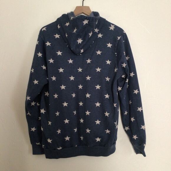 Alternative Navy Star Print Hoodie - Picture 6 of 6